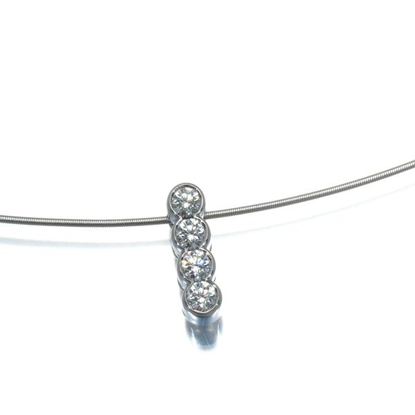 ギメル ネックレス ダイヤ ダイヤモンド 0.153ct イニシャル I オメガ 