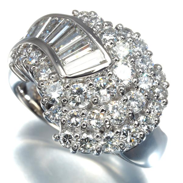 ダイヤ ダイヤモンド 2.02ct 2種カット リング Pt900 指輪 GENJ 大幅  
