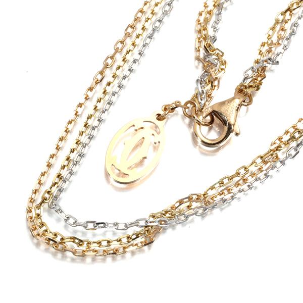 Cartier カルティエ チェーンネックレス トリニティ スリーカラー 45cm  
