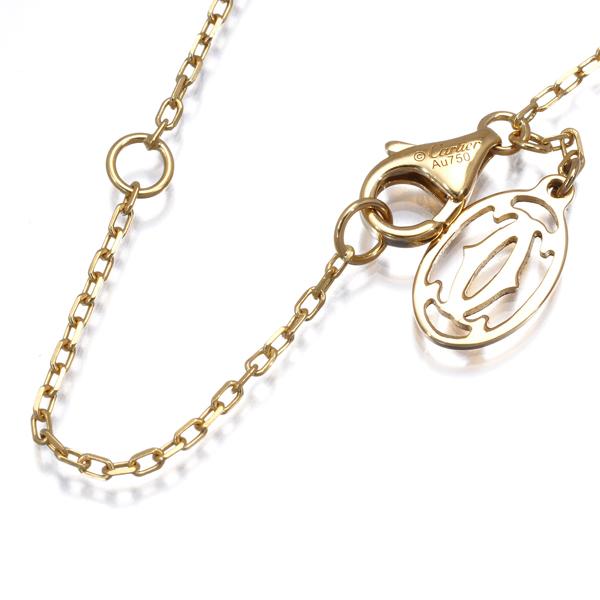 Cartier カルティエ チェーンネックレス 2Cチャーム カットアズキ 50cm  