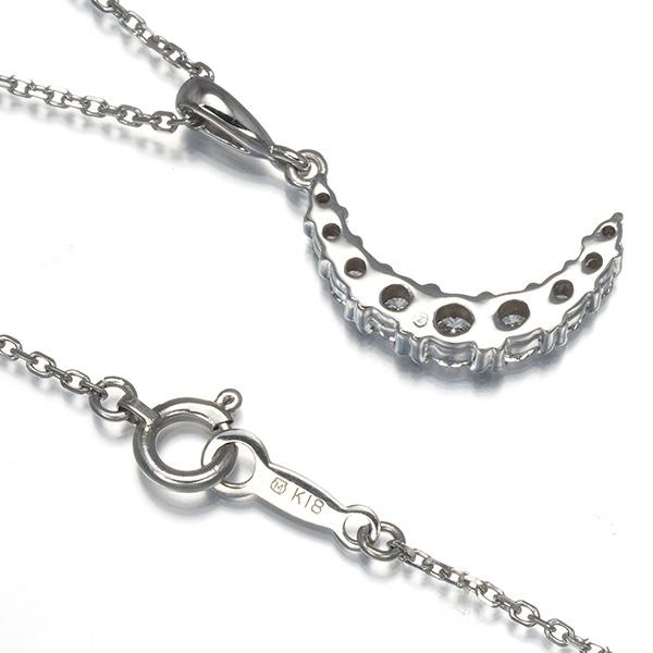 MIKIMOTO ダイヤ　ムーンネックレス MIKIMOTO ミキモト ネックレス ダイヤ ダイヤモンド 0.41ct
