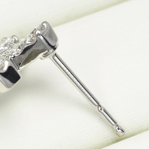 MIKIMOTO ミキモト ピアス ダイヤ ダイヤモンド 0.16ct/0.16ct クロス  