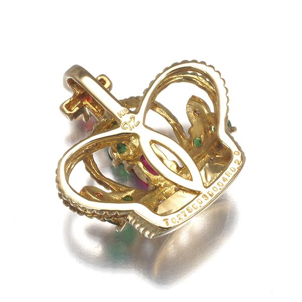 笠原真寿美 ペンダントトップ グリーンガーネット 0.27ct サファイア  