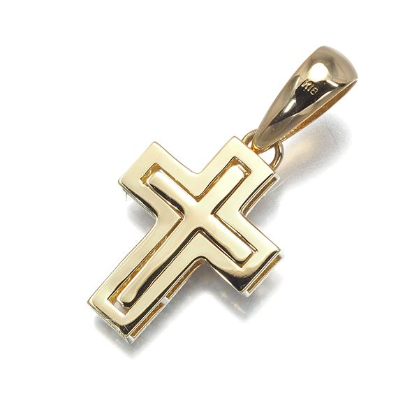 ブラック&クリアダイヤ ダイヤモンド 0.07ct/0.20ct クロス ペンダント  