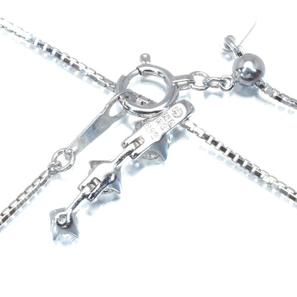 TASAKI タサキ ネックレス ダイヤ ダイヤモンド 0.32ct 3P K18WG BLJ  