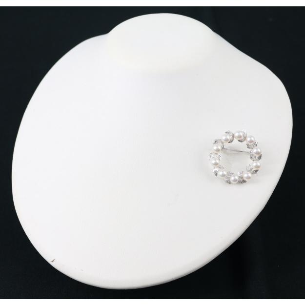 MIKIMOTO ミキモト ブローチ パール 真珠 5.6-5.8mm リーフ MIKIMOTO ミキモト ブローチ パール 真珠 5.6-5.8mm リーフ