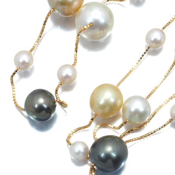 TASAKI タサキ ネックレス ブラック ゴールデンパール 真珠 