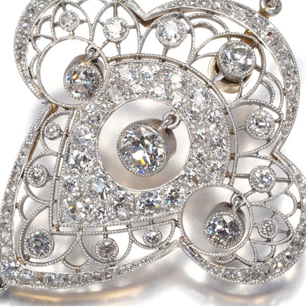 ダイヤ ダイヤモンド アンティーク ネックレス シングルカット  