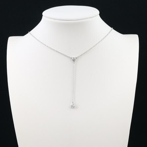 ティファニーダイヤモンドバイザヤードドロップネックレスダイヤ3P
