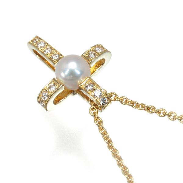 MIKIMOTO ミキモト ネックレス ベビーパール 真珠 4.8mm ダイヤ  