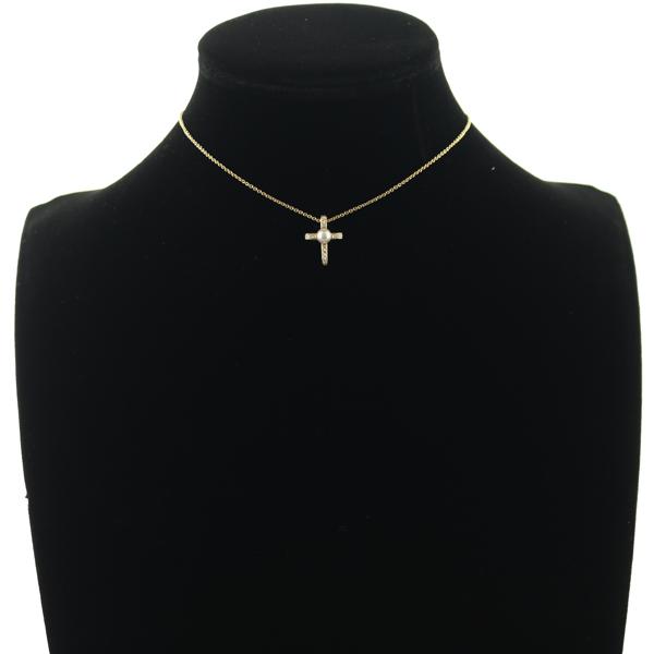 MIKIMOTO ミキモト ネックレス ベビーパール 真珠 4.8mm ダイヤ  