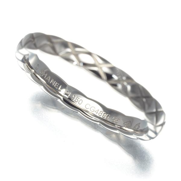 CHANEL シャネル リング ココクラッシュ スモール 55号 Pt950 指輪 BLJ  