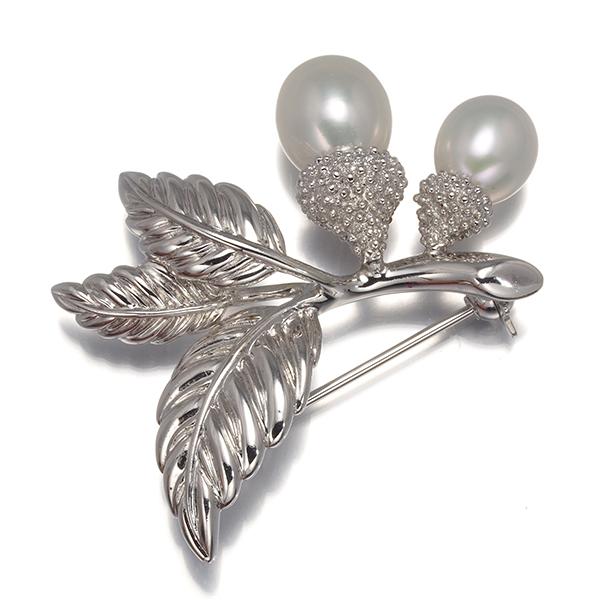 MIKIMOTO ミキモト ブローチ パール 真珠 7.4-8.4mm どんぐり MIKIMOTO ミキモト ブローチ パール 真珠 7.4-8.4mm どんぐり