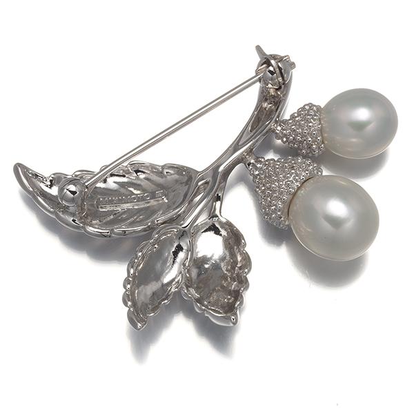 MIKIMOTO ミキモト ブローチ パール 真珠 7.4-8.4mm どんぐり MIKIMOTO ミキモト ブローチ パール 真珠 7.4-8.4mm どんぐり