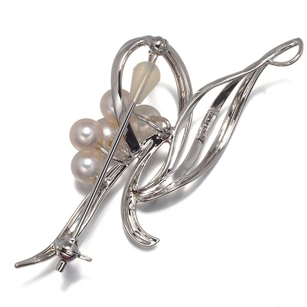 TASAKI タサキ ブローチ パール 真珠 5.5-6.3mm シルバー BLJ