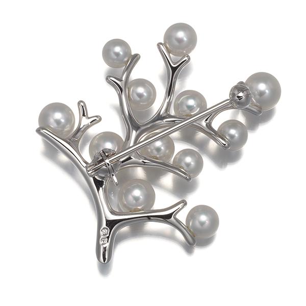 MIKIMOTO ミキモト ブローチ パール 真珠 4.0-5.3mm 幸福の木 MIKIMOTO ミキモト ブローチ パール 真珠 4.0-5.3mm 幸福の木