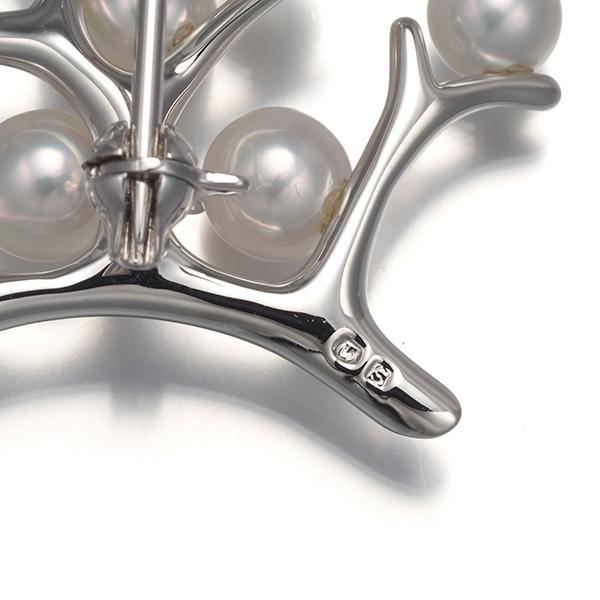 MIKIMOTO ミキモト ブローチ パール 真珠 4.0-5.3mm 幸福の木 MIKIMOTO ミキモト ブローチ パール 真珠 4.0-5.3mm 幸福の木