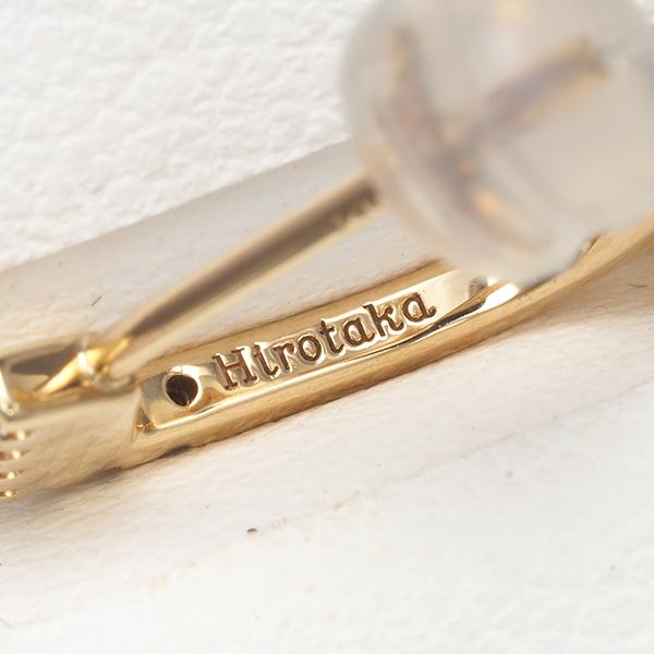 ヒロタカ ピアス ベビーパール 真珠 5.0mm ダイヤ ダイヤモンド 0.03ct  