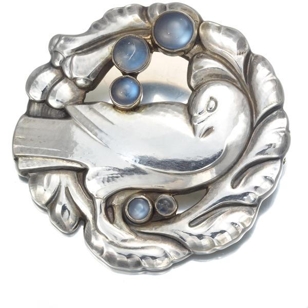 Georg Jensen ジョージジェンセン ブローチ ムーンストーン ダヴ