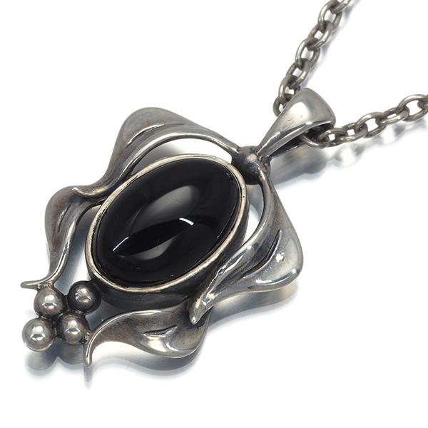 Georg Jensen ジョージジェンセン ネックレス オニキス ヘリテージ  
