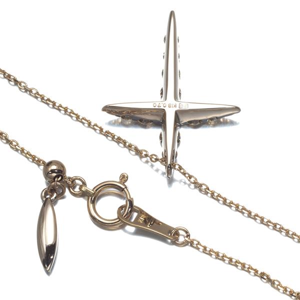 カシケイ ネックレス ダイヤ ダイヤモンド 0.70ct ネイキッド クロス  