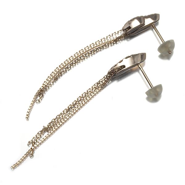 カシケイ ピアス ダイヤ ダイヤモンド 0.48ct ネイキッド チェーン  