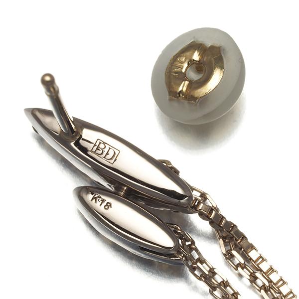 カシケイ ピアス ダイヤ ダイヤモンド 0.48ct ネイキッド チェーン  