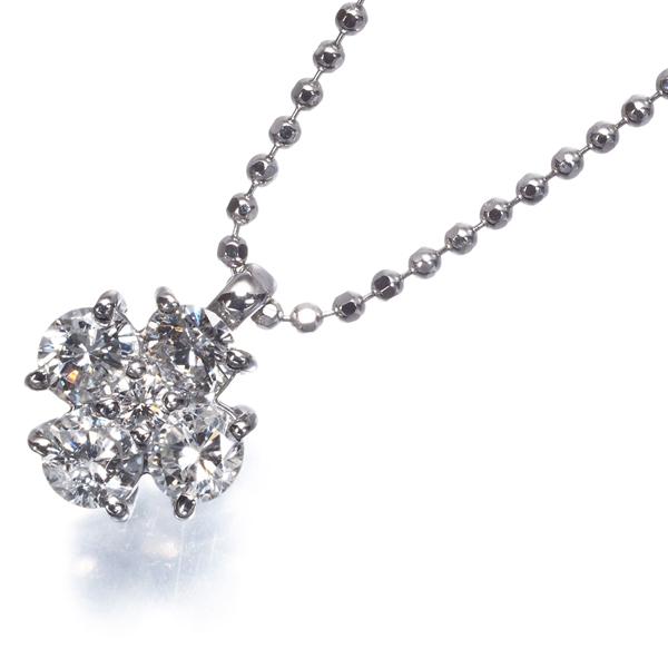ダイヤ ダイヤモンド 0.70ct フラワー ネックレス Pt900/Pt850 GENJ 