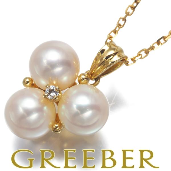 MIKIMOTO ミキモト ネックレス パール 真珠 6.6mm ダイヤ ダイヤモンド  
