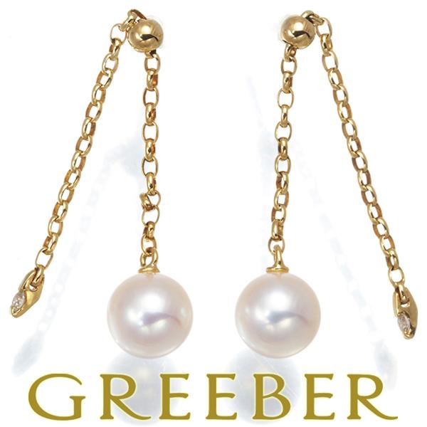 MIKIMOTO ミキモト ピアス パール 真珠 7.0mm ダイヤ ダイヤモンド  