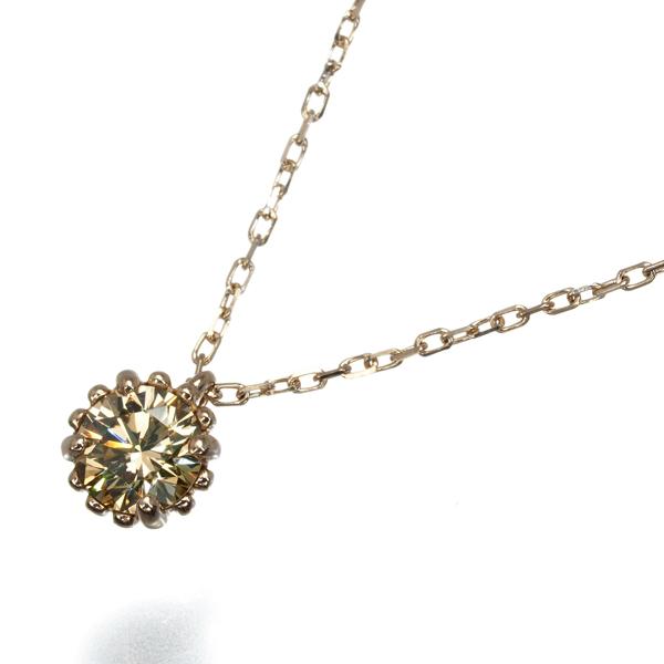 カシケイ ネックレス ブラウンダイヤ ダイヤモンド 0.20ct ミル K18BG  