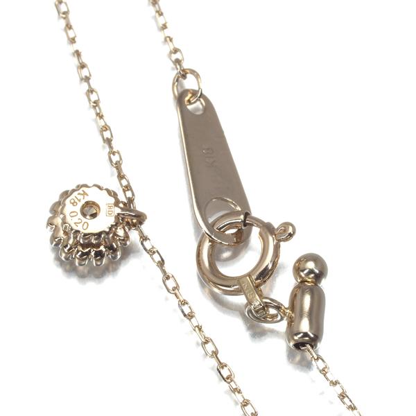 カシケイ ネックレス ブラウンダイヤ ダイヤモンド 0.20ct ミル K18BG  