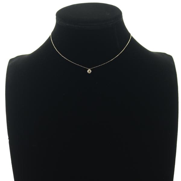 カシケイ ネックレス ブラウンダイヤ ダイヤモンド 0.20ct ミル K18BG  