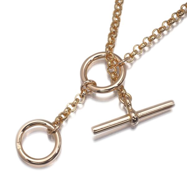 HERMES エルメス ネックレス ダイヤ ダイヤモンド ガンバード K18PG  