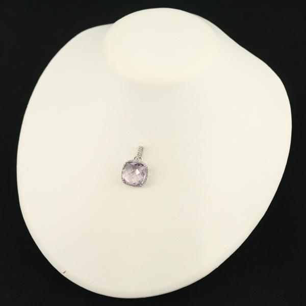 アメジスト 11.29ct ダイヤ ダイヤモンド 0.23ct ペンダントトップ 