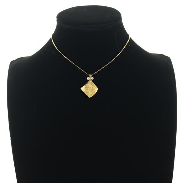 MIKIMOTO ミキモト ネックレス ベビーパール 真珠 3.2mm K22YG/K18YG  