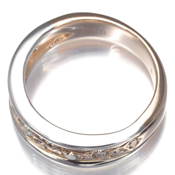 カシケイ リング ダイヤ ダイヤモンド 0.50ct メランジェ 12号 K18PG  