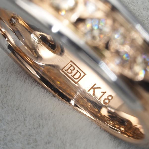 カシケイ リング ダイヤ ダイヤモンド 0.50ct メランジェ 12号 K18PG  