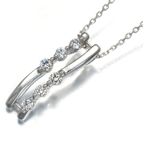 TASAKI タサキ ネックレス ダイヤ ダイヤモンド 0.15ct 6P K18WG