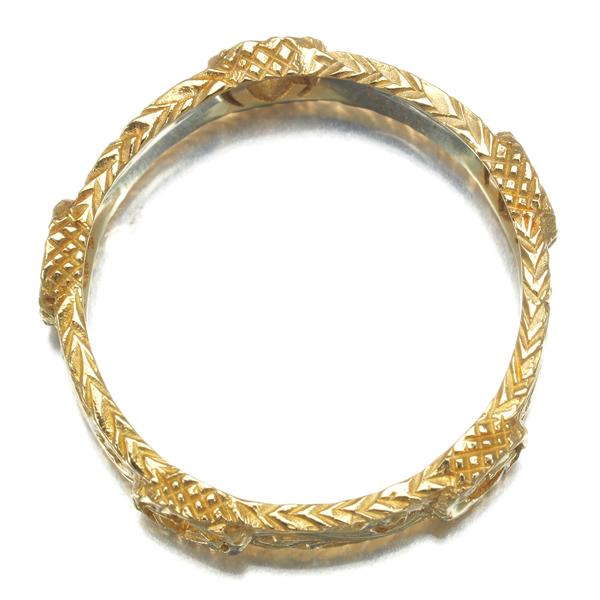 GUCCI グッチ リング インターロッキング 11号 K18YG 指輪 BLJ  