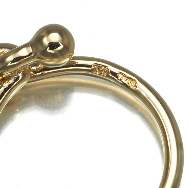 TIFFANY&Co. ティファニー リング ダブルフック 8号 K18YG 指輪 BLJ  