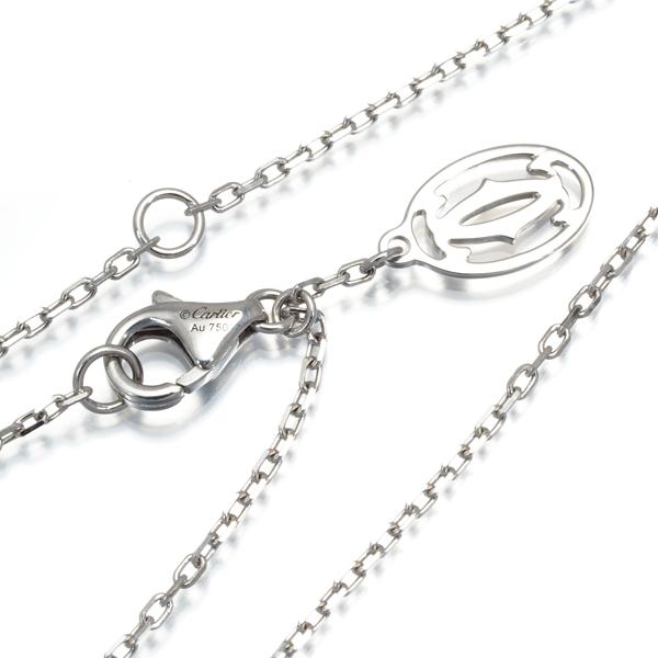 Cartier カルティエ チェーン ネックレス 2Cチャーム 46cm K18WG BLJ  