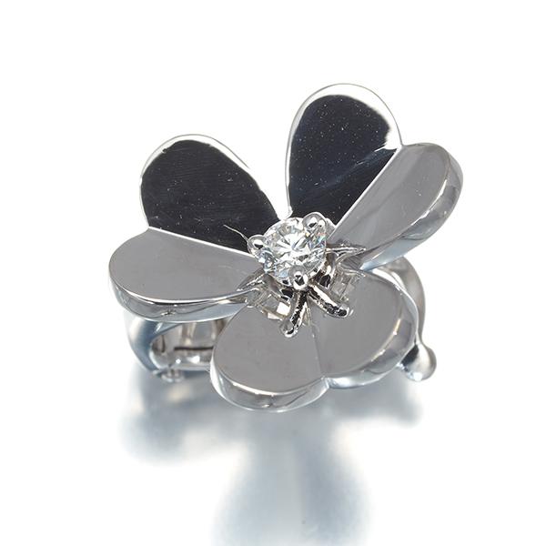 【極美品】ヴァンクリーフ&アーペル　フリヴォル　スモール　WG ダイヤ　ピアス ヴァンクリーフ&アーペル フリヴォル スモール ダイヤ ピアス