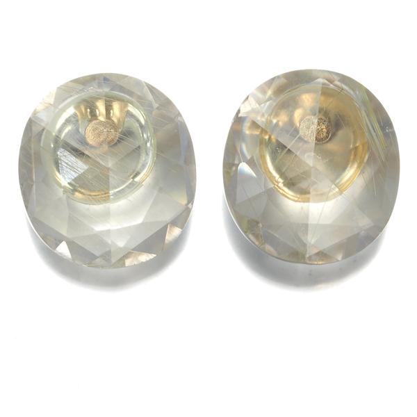 アガットルチルクォーツピアス