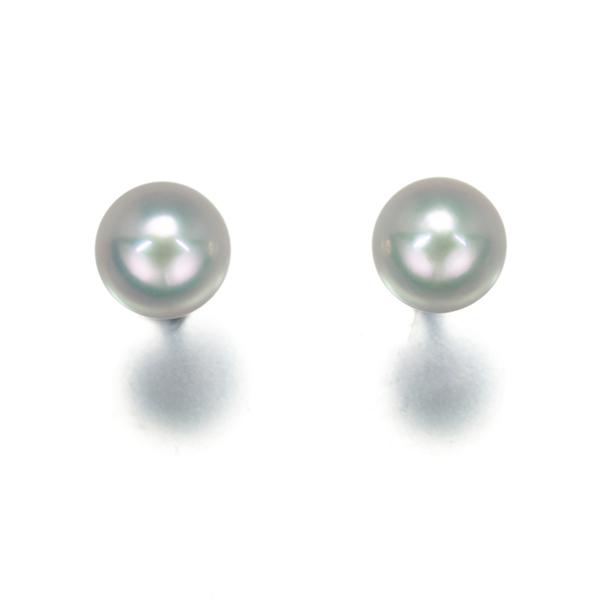 MIKIMOTO ミキモト ピアス ベビーパール 真珠 4.2mm K18WG BLJ  