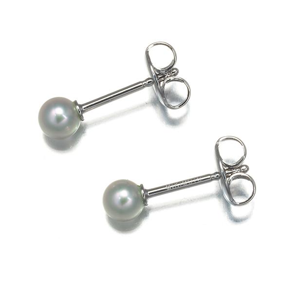 MIKIMOTO ミキモト ピアス ベビーパール 真珠 4.2mm K18WG BLJ  
