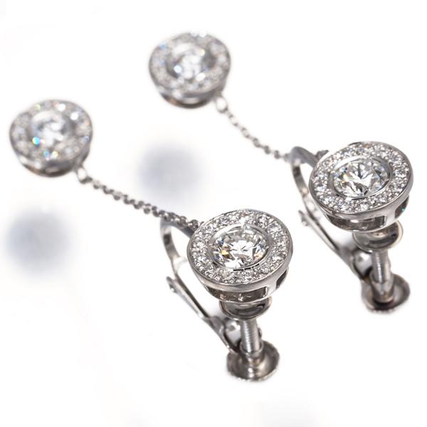 DE BEERS（デビアス） フォーエバーマーク イヤリング Two D ダイヤ 
