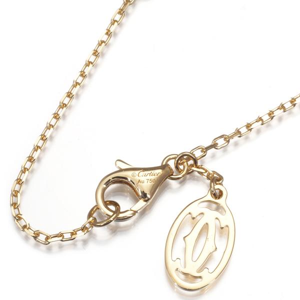 カルティエ チェーンネックレス 2Cチャーム 46cm K18YG BLJ  