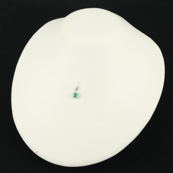 エメラルド 0.37ct ダイヤ ダイヤモンド 0.06ct ペンダントトップ  