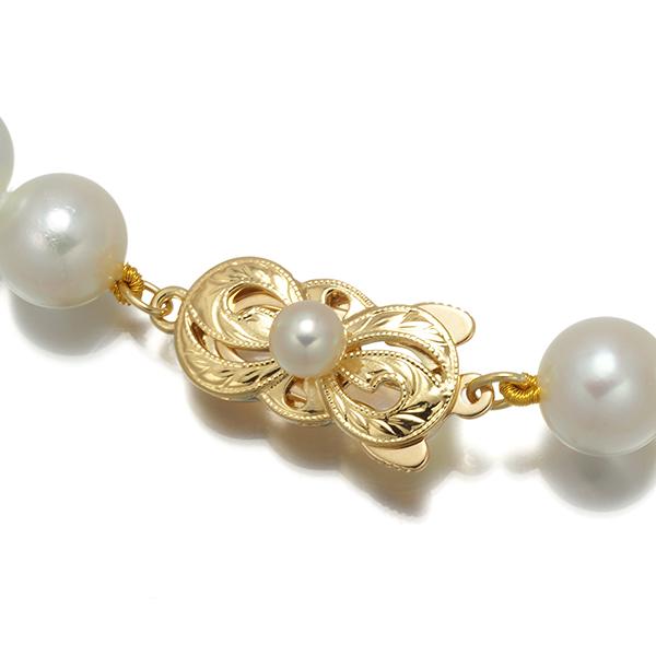 MIKIMOTO ミキモト ネックレス パール 真珠 7.5-8.1mm K18YG BLJ  